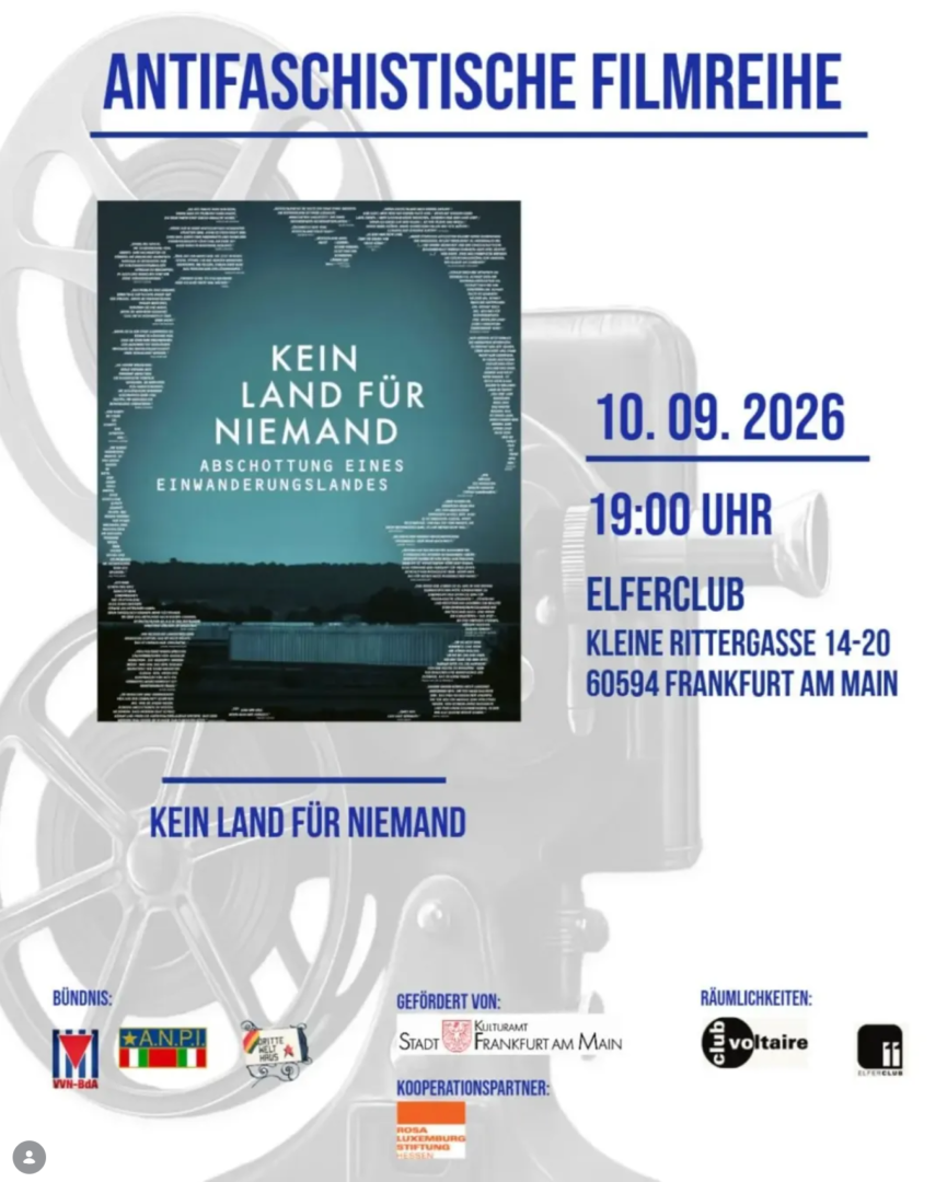 Antifaschistische Filmreihe: Kein Land für Niemand - Abschottung eines Einwanderungslandes