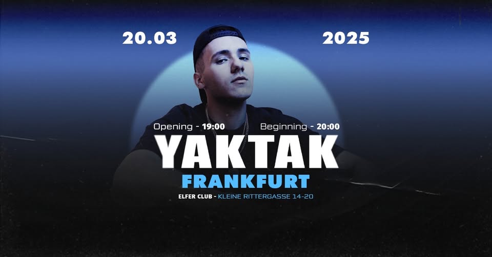 YAKTAK – CANCELLED - new date will be announced